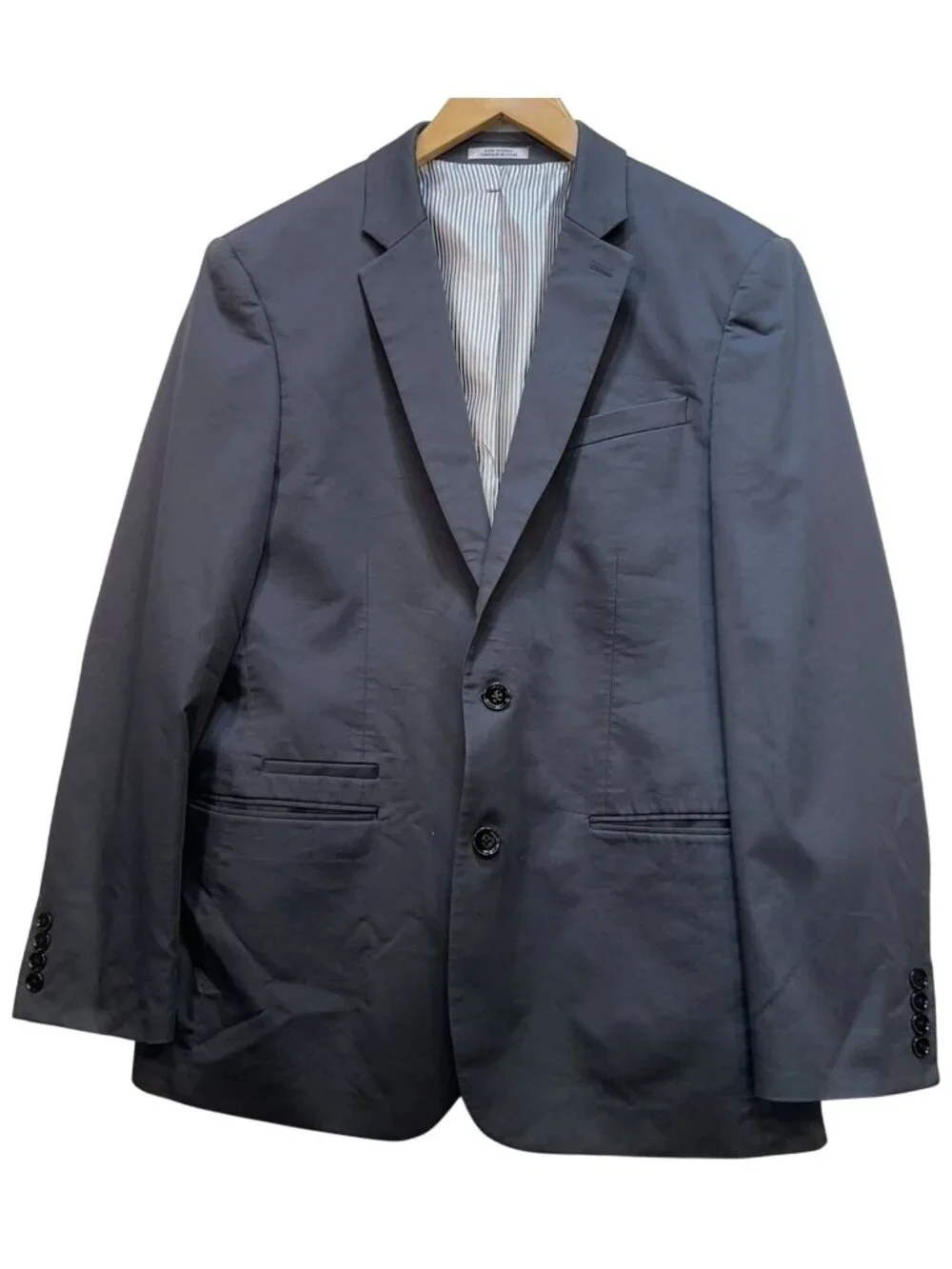 Express Men's Fitted Photographer Sport Blazer Coat Size 40R Gray Long Sleeve